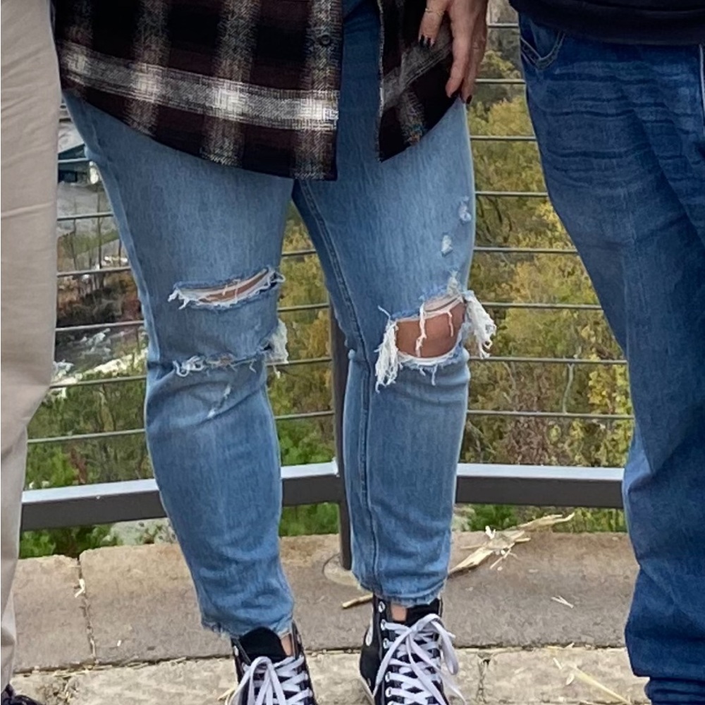 Abercrombie ripped jeans curve love